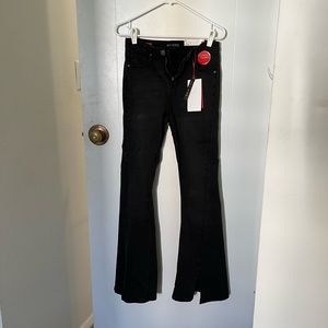High Rise Flare Black Jeans